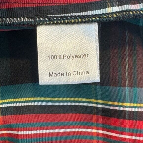 Tuckernuck | NEW Festive Plaid Tartan Royal Shirt Mini Dress Size S - Picture 14 of 15